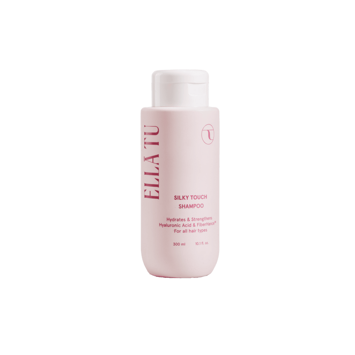 שמפו ELLĀTU Silky Touch ללא SLS לניקוי עדין ושמירה על לחות השיער